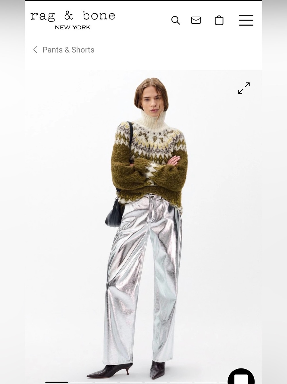 Rag & Bone Logan Faux Leather Pants 28